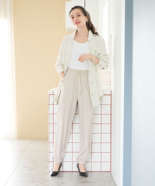 BAYFLOW(ベイフロー)の「リネンサファリジャケット(シャツ/ブラウス・レディース・チャコール/アイボリー/カーキ・SMALL/MEDIUM)」の12枚目の写真