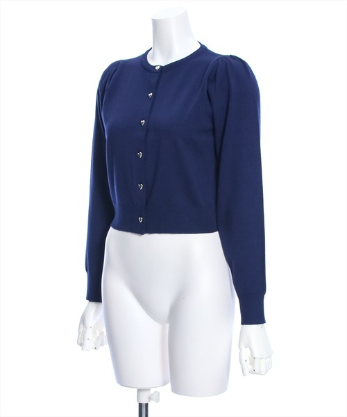 clear（クリア）の「ハートボタンパワショルニットカーディガン≪2024SS新作≫（カーディガン/ボレロ・レディース・オフホワイト/レッド/ネイビー/イエロー・F）」の11枚目の写真