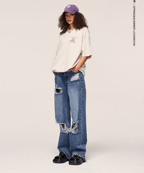 【セール】INFLATION／ウォッシュワイドデニム 2103032（デニムパンツ）｜INFLATION（インフレーション）