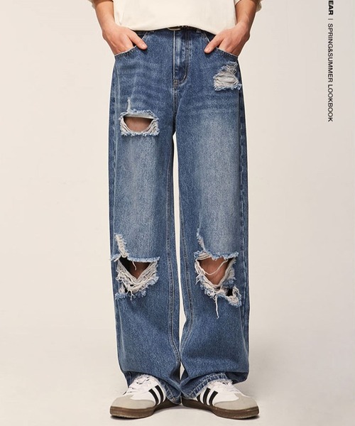 【セール】INFLATION／ウォッシュワイドデニム 2103032（デニムパンツ）｜INFLATION（インフレーション）