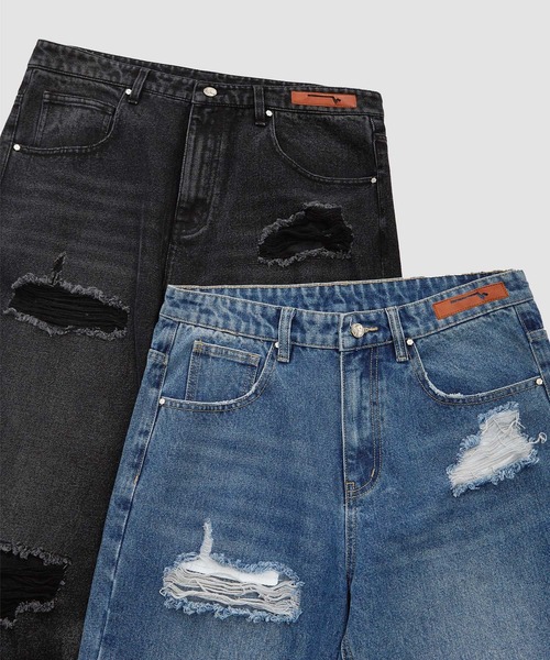 【セール】INFLATION／ウォッシュワイドデニム 2103032（デニムパンツ）｜INFLATION（インフレーション）