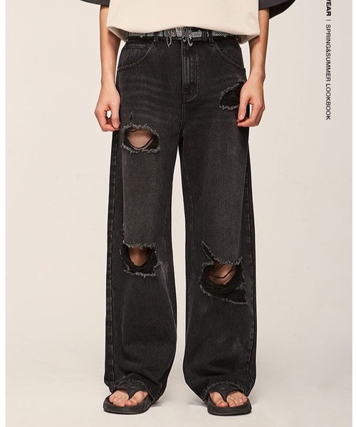 【セール】INFLATION／ウォッシュワイドデニム 2103032（デニムパンツ）｜INFLATION（インフレーション）