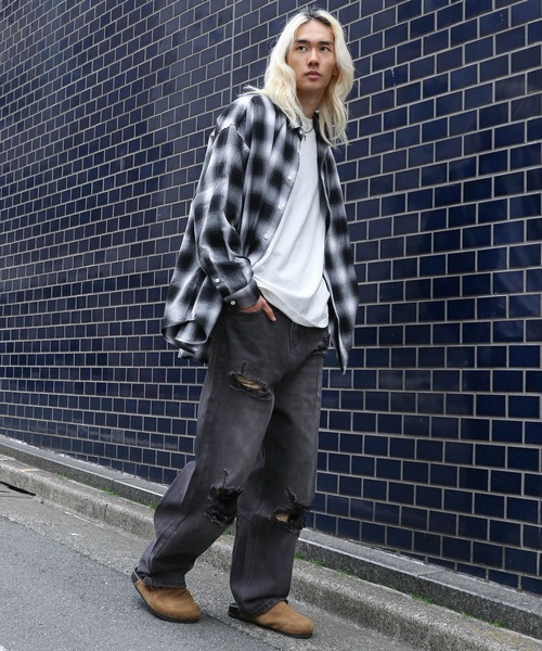 【セール】INFLATION／ウォッシュワイドデニム 2103032（デニムパンツ）｜INFLATION（インフレーション）