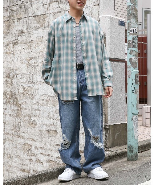 【セール】INFLATION／ウォッシュワイドデニム 2103032（デニムパンツ）｜INFLATION（インフレーション）