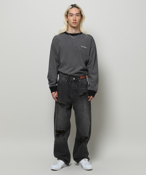 【セール】INFLATION／ウォッシュワイドデニム 2103032（デニムパンツ）｜INFLATION（インフレーション）