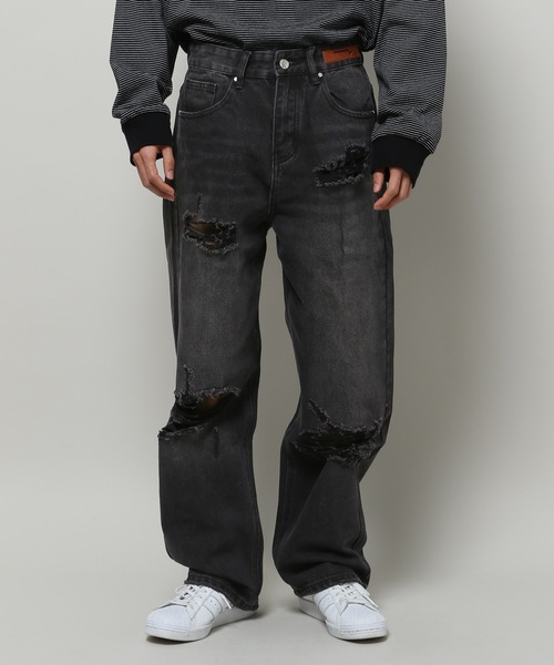 【セール】INFLATION／ウォッシュワイドデニム 2103032（デニムパンツ）｜INFLATION（インフレーション）