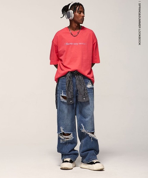 【セール】INFLATION／ウォッシュワイドデニム 2103032（デニムパンツ）｜INFLATION（インフレーション）