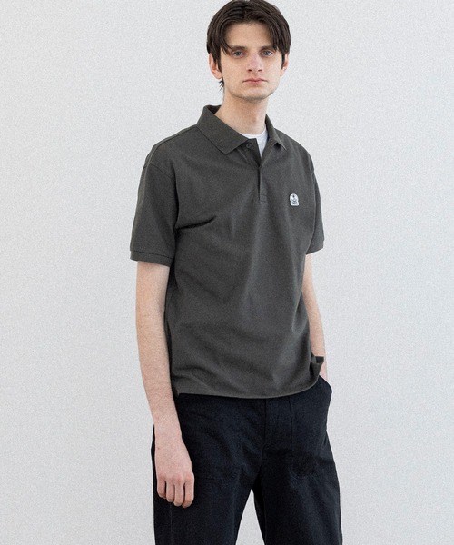 FIDELITY(フィデリティ)の「EMBREM S/S POLO / 半袖鹿の子ポロシャツ(ポロシャツ・メンズ・ブルーグレー/オフホワイト/グレー/カーキ/ブラック・X-LARGE/LARGE/MEDIUM)」の4枚目の写真