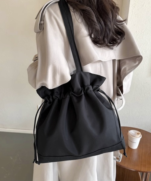 ALDO*シンプル*上品*巾着バッグ*ショルダーバック/Ameliebucketx セール】巾着バッグ ショルダーナイロンバッグ韓国（ショルダー