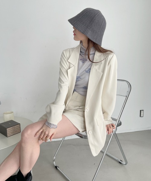 Ada.（エイダ）の「テーラードジャケット＋ショートパンツSET（テーラードジャケット・レディース・ブラウン/ブラック/アイボリー・FREE）」の11枚目の写真