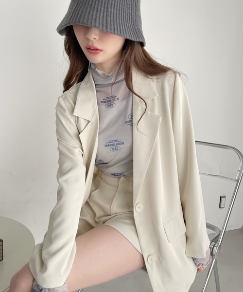 Ada.（エイダ）の「テーラードジャケット＋ショートパンツSET（テーラードジャケット・レディース・ブラウン/ブラック/アイボリー・FREE）」の8枚目の写真