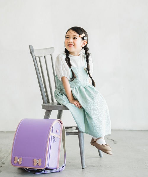 MAKE YOUR DAY（メイクユアデイ）の「膨れジャガードキャミワンピース■80～140cm（ワンピース・キッズ・ブラック/ベージュ/ミント・80/90/100/110/120/130/140）」の6枚目の写真