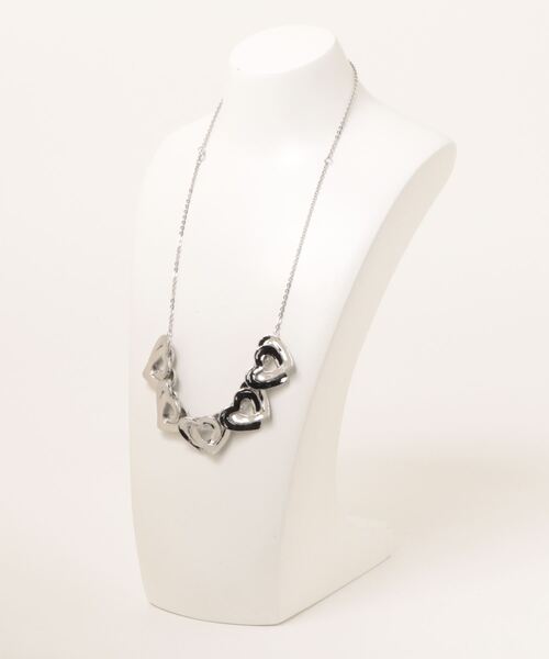 ROSE BUD（ローズバッド）の「(Sea'ds mara)ダブルハートネックレス（ネックレス・レディース・シルバー・FREE）」の2枚目の写真