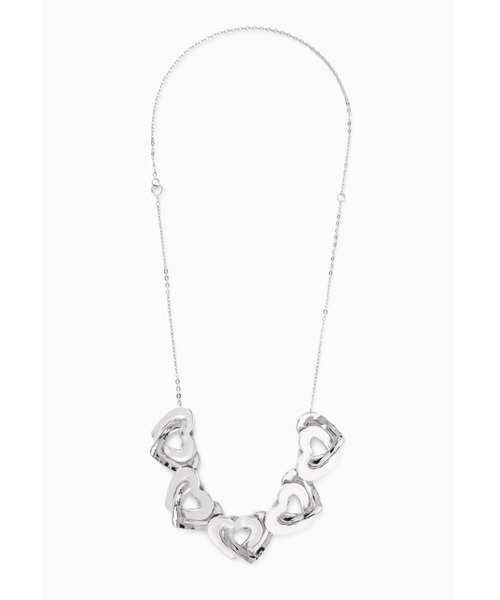 ROSE BUD（ローズバッド）の「(Sea'ds mara)ダブルハートネックレス（ネックレス・レディース・シルバー・FREE）」の5枚目の写真