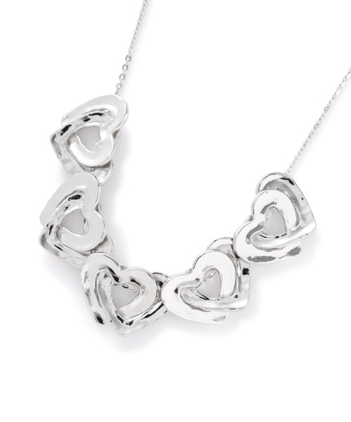 ROSE BUD（ローズバッド）の「(Sea'ds mara)ダブルハートネックレス（ネックレス・レディース・シルバー・FREE）」の6枚目の写真