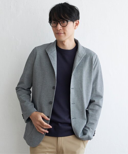 IKKA LOUNGE(イッカラウンジ)の「サーフニットスタンドジャケット(カバーオール・メンズ・グレー/ネイビー・L/XL/M/S)」の3枚目の写真