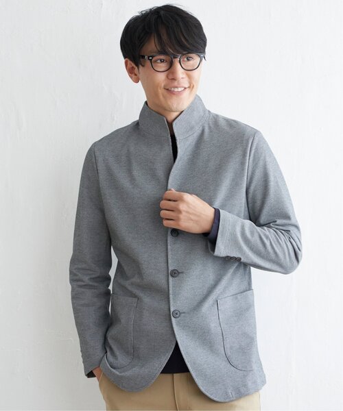 IKKA LOUNGE(イッカラウンジ)の「サーフニットスタンドジャケット(カバーオール・メンズ・グレー/ネイビー・L/XL/M/S)」の17枚目の写真