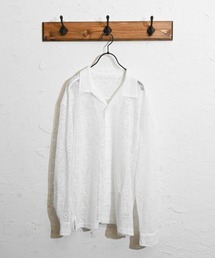 Anytime Songs（エニータイムソングス）の「モノトーンレース オープンカラーシャツL/S（シャツ/ブラウス）」