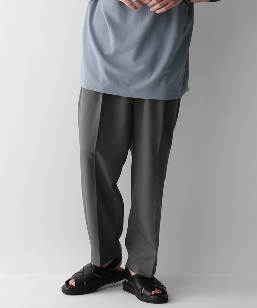 RAGEBLUE（レイジブルー）の「SILKY TWILL WIDE TAPARED SLACKS/シルキーポリクロス/ワイドテーパードスラックスパンツ（スラックス・メンズ・ブラック/グレー/ベージュ/ホワイト/ブラウン・SMALL/MEDIUM/LARGE）」の21枚目の写真