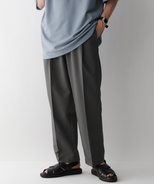RAGEBLUE（レイジブルー）の「SILKY TWILL WIDE TAPARED SLACKS/シルキーポリクロス/ワイドテーパードスラックスパンツ（スラックス・メンズ・ブラック/グレー/ベージュ/ホワイト/ブラウン・SMALL/MEDIUM/LARGE）」の22枚目の写真