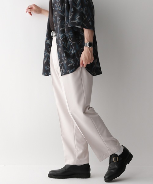 RAGEBLUE（レイジブルー）の「SILKY TWILL WIDE TAPARED SLACKS/シルキーポリクロス/ワイドテーパードスラックスパンツ（スラックス・メンズ・ブラック/グレー/ベージュ/ホワイト/ブラウン・SMALL/MEDIUM/LARGE）」の14枚目の写真