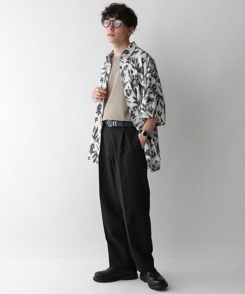 RAGEBLUE（レイジブルー）の「SILKY TWILL WIDE TAPARED SLACKS/シルキーポリクロス/ワイドテーパードスラックスパンツ（スラックス・メンズ・ブラック/グレー/ベージュ/ホワイト/ブラウン・SMALL/MEDIUM/LARGE）」の15枚目の写真