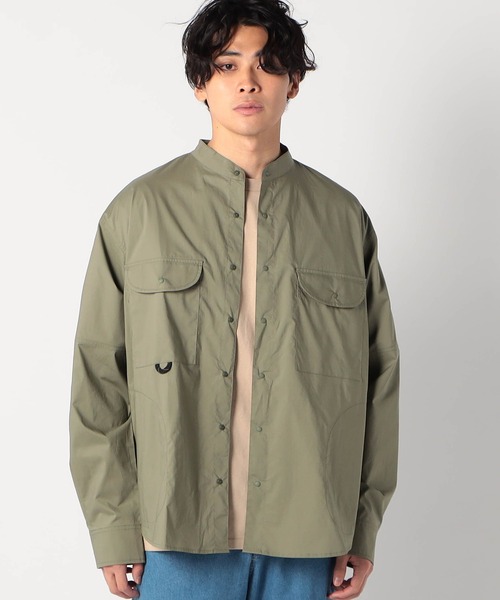 Grand PARK（グランドパーク）の「バンドカラーシャツブルゾン（ブルゾン・メンズ・ブラック/ネイビー/カーキ・X-LARGE/LARGE/MEDIUM）」の3枚目の写真