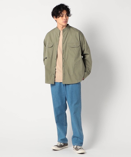 Grand PARK（グランドパーク）の「バンドカラーシャツブルゾン（ブルゾン・メンズ・ブラック/ネイビー/カーキ・X-LARGE/LARGE/MEDIUM）」の4枚目の写真