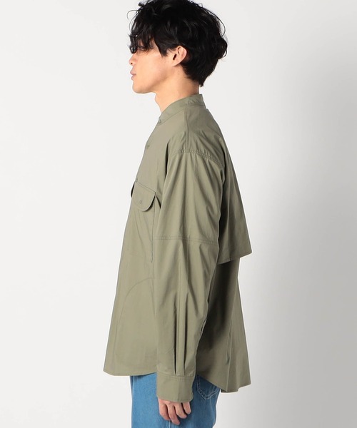 Grand PARK（グランドパーク）の「バンドカラーシャツブルゾン（ブルゾン・メンズ・ブラック/ネイビー/カーキ・X-LARGE/LARGE/MEDIUM）」の6枚目の写真