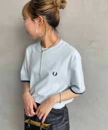 【WEB限定】[FRED PERRY/フレッドペリー] 袖ティップライン鹿の子Tシャツ