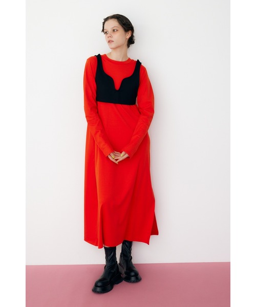 HeRIN.CYE(ヘリンドットサイ)の「Bustier long dress ビスチェロングドレス(ワンピース・レディース・オフホワイト/レッド/ブラック・FREE)」の3枚目の写真