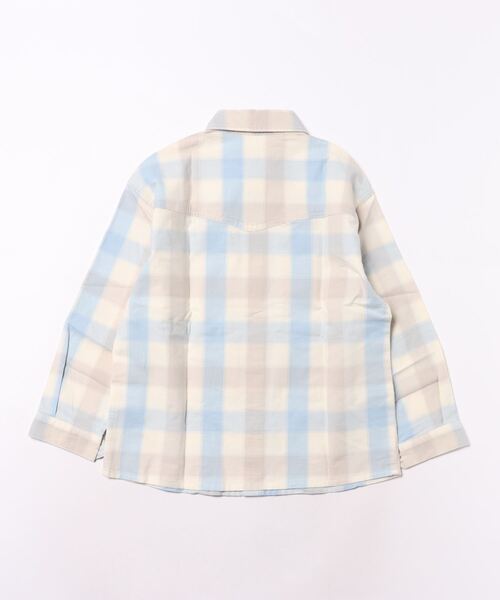 BENETTON (UNITED COLORS OF BENETTON)(ベネトンユナイテッドカラーズオブベネトン)の「キッズ先染めチェック柄長袖シャツB(シャツ/ブラウス・キッズ・ブルー系その他/レッド系その他・SMALL/MEDIUM/LARGE/X-LARGE)」の3枚目の写真