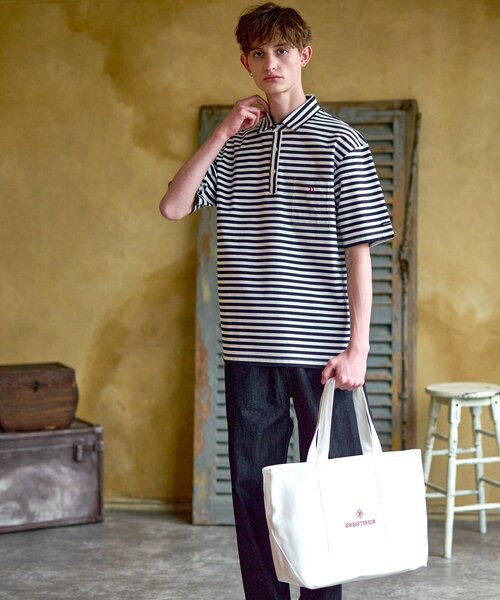 DRESSTERIOR（ドレステリア）の「◆【接触冷感/抗菌防臭/消臭】ICE CLEAR COTTON オーバーフィットボーダーポロシャツ（ポロシャツ・メンズ・ネイビー系2・90/92/91/94）」の7枚目の写真