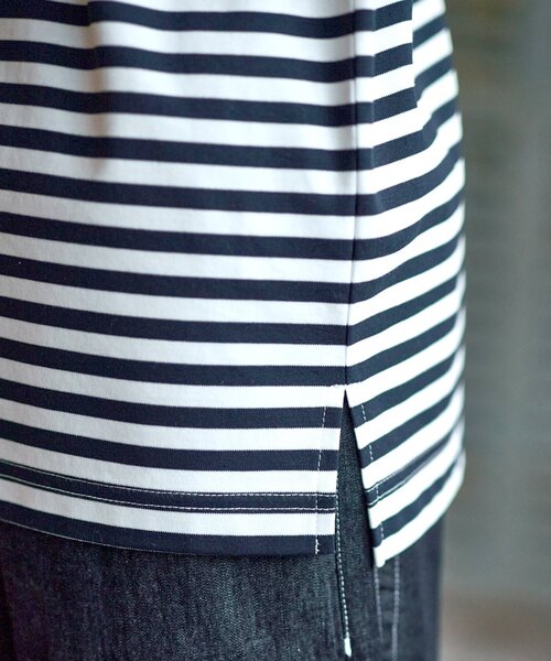 DRESSTERIOR（ドレステリア）の「◆【接触冷感/抗菌防臭/消臭】ICE CLEAR COTTON オーバーフィットボーダーポロシャツ（ポロシャツ・メンズ・ネイビー系2・90/92/91/94）」の13枚目の写真