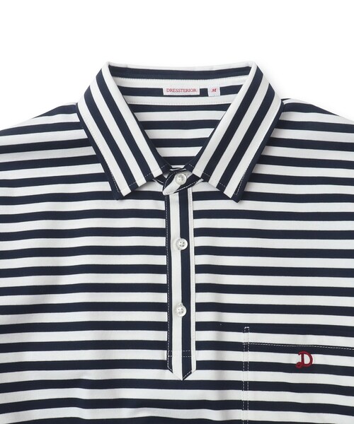 DRESSTERIOR（ドレステリア）の「◆【接触冷感/抗菌防臭/消臭】ICE CLEAR COTTON オーバーフィットボーダーポロシャツ（ポロシャツ・メンズ・ネイビー系2・90/92/91/94）」の16枚目の写真