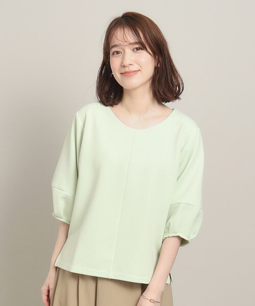 ITS'DEMO（イッツデモ）の「◆【マシンウォッシャブル】リップルプルオーバー（Tシャツ/カットソー・レディース・パープル/グリーン系/ブラック/オフホワイト・00）」の3枚目の写真