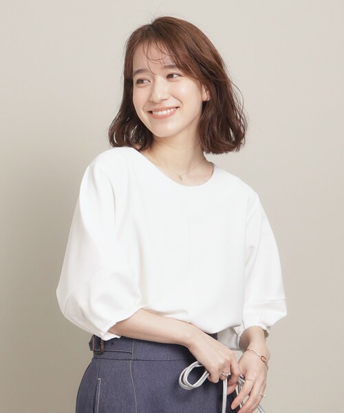 ITS'DEMO（イッツデモ）の「◆【マシンウォッシャブル】リップルプルオーバー（Tシャツ/カットソー・レディース・パープル/グリーン系/ブラック/オフホワイト・00）」の2枚目の写真