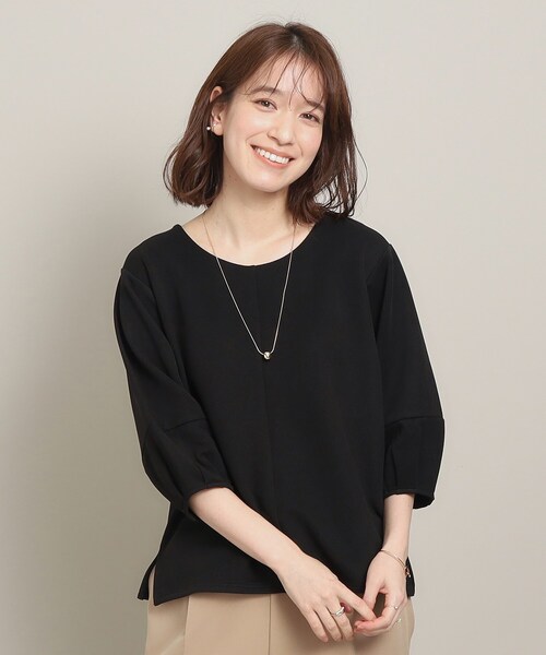 ITS'DEMO（イッツデモ）の「◆【マシンウォッシャブル】リップルプルオーバー（Tシャツ/カットソー・レディース・パープル/グリーン系/ブラック/オフホワイト・00）」の9枚目の写真