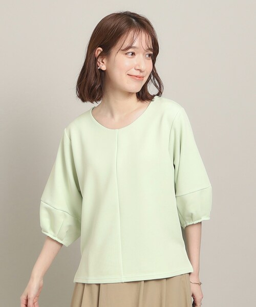 ITS'DEMO（イッツデモ）の「◆【マシンウォッシャブル】リップルプルオーバー（Tシャツ/カットソー・レディース・パープル/グリーン系/ブラック/オフホワイト・00）」の17枚目の写真