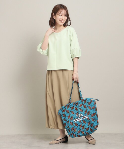 ITS'DEMO（イッツデモ）の「◆【マシンウォッシャブル】リップルプルオーバー（Tシャツ/カットソー・レディース・パープル/グリーン系/ブラック/オフホワイト・00）」の18枚目の写真