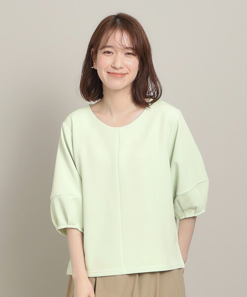 ITS'DEMO（イッツデモ）の「◆【マシンウォッシャブル】リップルプルオーバー（Tシャツ/カットソー・レディース・パープル/グリーン系/ブラック/オフホワイト・00）」の21枚目の写真