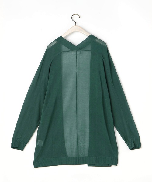 NICOLE white（ニコルホワイト）の「接触冷感 シアーニット ロングカーディガン（カーディガン/ボレロ・レディース・ブラック/オフホワイト/グレー/グリーン/オレンジ・FREE）」の15枚目の写真