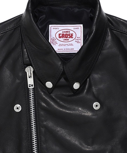 JAMES GROSE / ジェームスグロース：【ONLY ARK】別注 NEW MANILA JACKET HORSE HIDE：ONLYARK-0-1052[MUS]（ライダースジャケット）｜JAMES GROSE（ジェームスグロース）