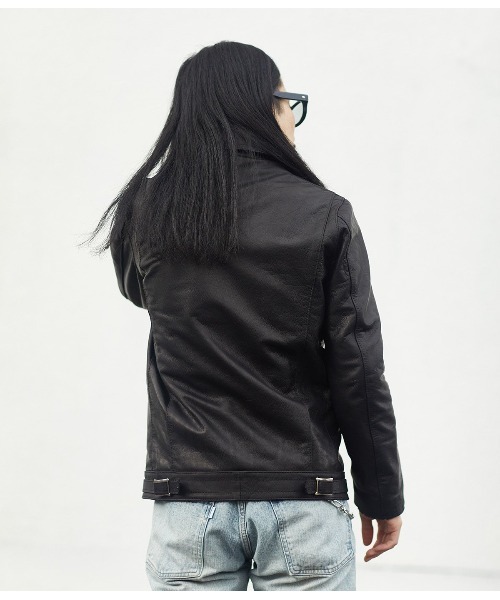 JAMES GROSE / ジェームスグロース：【ONLY ARK】別注 NEW MANILA JACKET HORSE HIDE：ONLYARK-0-1052[MUS]（ライダースジャケット）｜JAMES GROSE（ジェームスグロース）