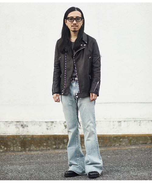 JAMES GROSE / ジェームスグロース：【ONLY ARK】別注 NEW MANILA JACKET HORSE HIDE：ONLYARK-0-1052[MUS]（ライダースジャケット）｜JAMES GROSE（ジェームスグロース）