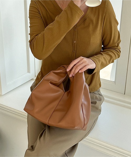 LA VORAGINE（ラ ヴォラジネ）の「ワンハンドル　ギャザーハンドバッグ（ハンドバッグ・レディース・ブラウン/グリーン/ブラック/アイボリー・FREE）」の11枚目の写真