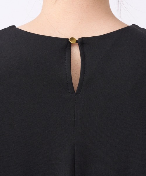 un dix cors（アンディコール）の「《オケージョン》袖ギャザーシルケットワンピース（ドレス・レディース・ブラック・FREE）」の15枚目の写真