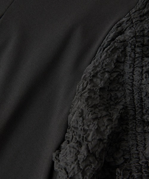 un dix cors（アンディコール）の「《オケージョン》袖ギャザーシルケットワンピース（ドレス・レディース・ブラック・FREE）」の19枚目の写真