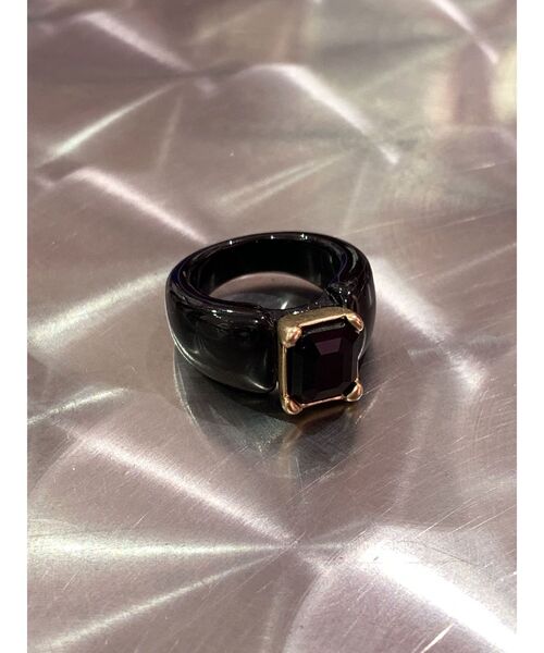 jouetie（ジュエティ）の「ビジューリング（リング・レディース・アイボリー/ブラック/ピンク・FREE）」の3枚目の写真