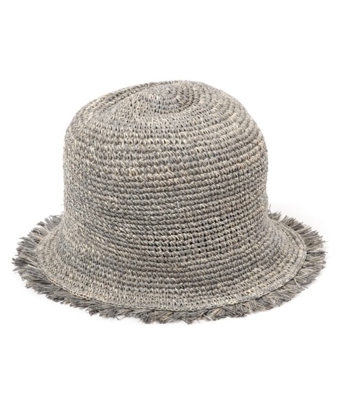 LAKOLE(ラコレ)の「ペーパーフリンジハット / 100135(ハット・レディース・ライトグリーン/オフホワイト/グレー・FREE)」の5枚目の写真